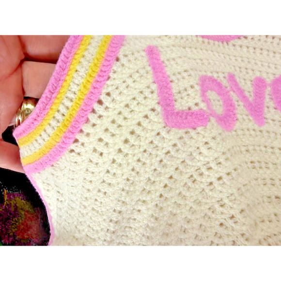 ZUNIE GIRLS DRESS BRIGHT PINK IVORY TULLE W/LOVE EMBROIDERED TOP SIZE 6X NEW $56 - Picture 4 of 10